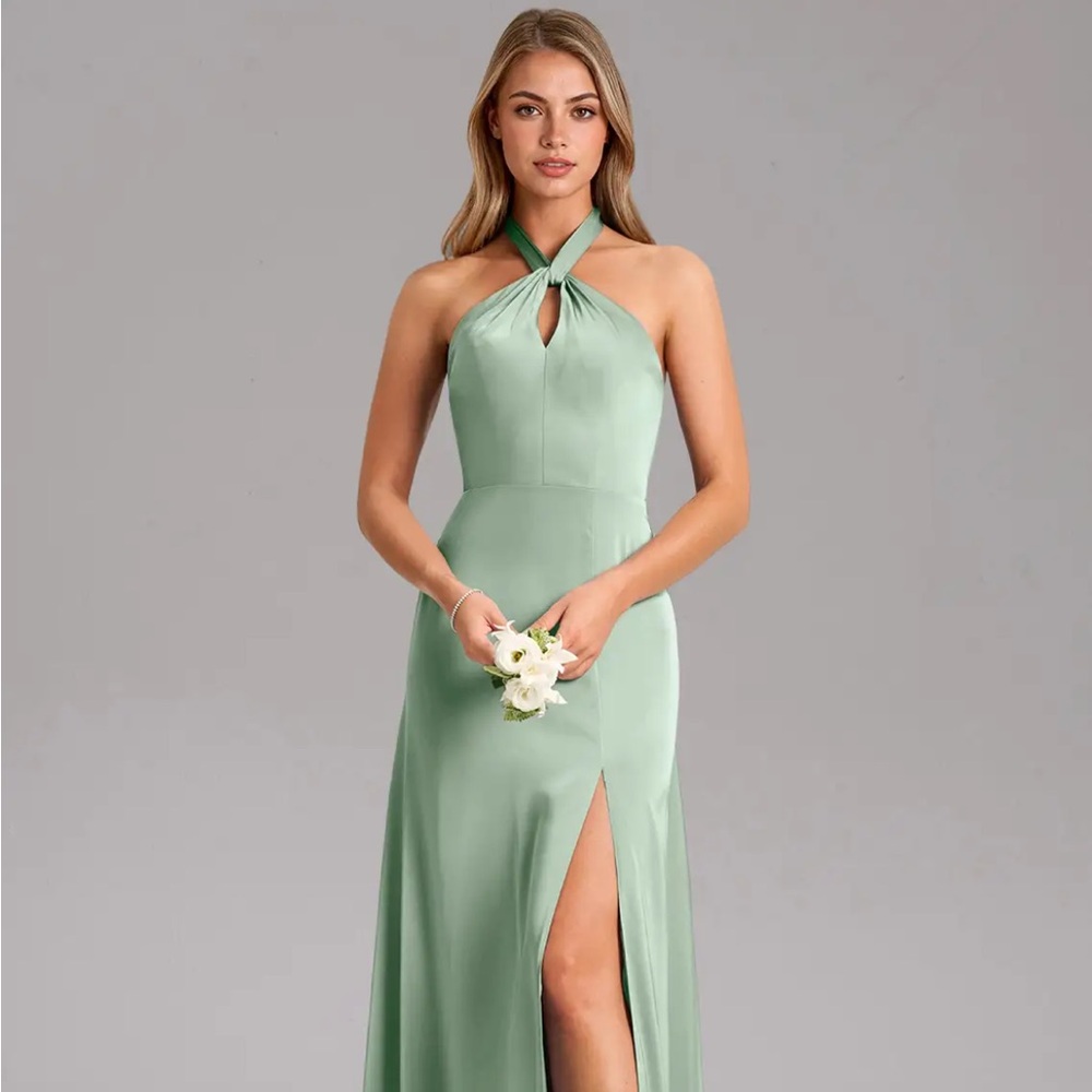 AZAZIE x Barbie collection keyhole bridesmaids dress in sage green